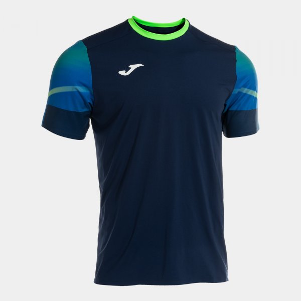 Elite xi rövid ujjú póló tengerészkék fluor zöld