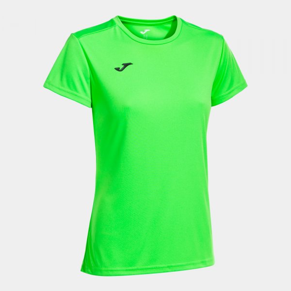 Rövid ujjú kombinált póló fluorzöld